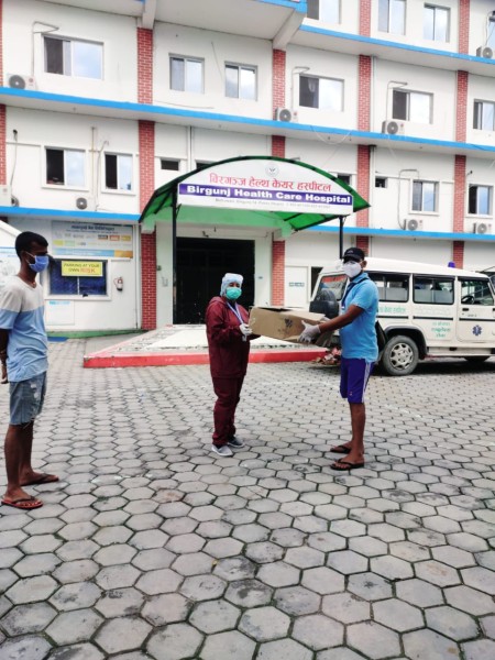 N-95 Masks Distribution in Isolation Centers of Birgunj